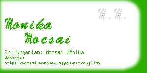 monika mocsai business card